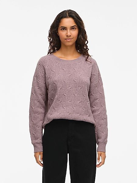 Vila Strickpullover "VILASSIA O-NECK L/S CABEL KNIT TOP -NOOS" günstig online kaufen