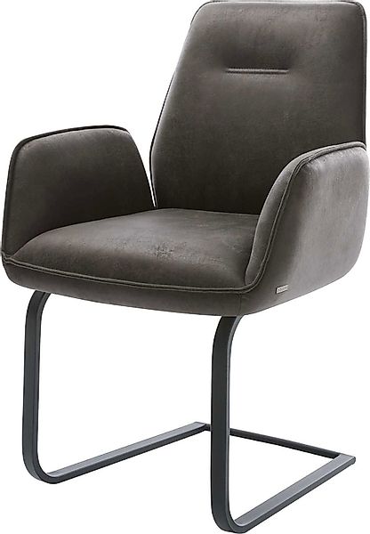 DELIFE Polsterstuhl Zoa-Flex, Freischwinger flach Schwarz günstig online kaufen