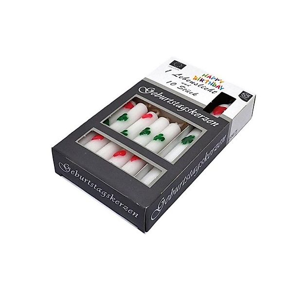 Idena Geburtstagskerze, 10 Stück mit Lebenslicht, Weiß, Stabkerzen günstig online kaufen