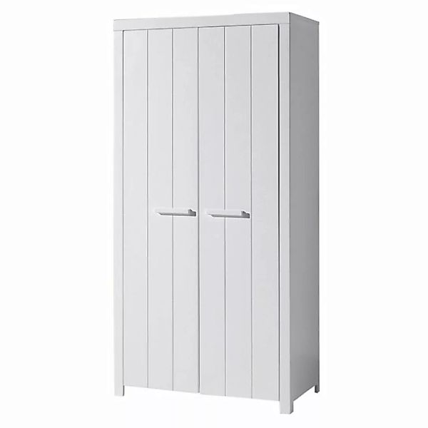 Jugendzimmer Kleiderschrank, mit 2 Türen CANNES-12 in weiß lackiert, B/H/T: günstig online kaufen