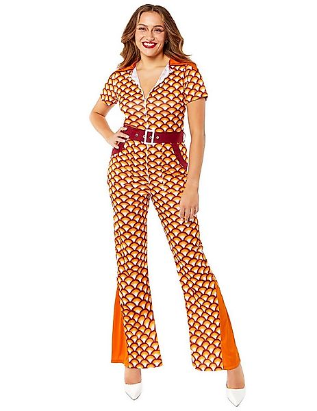 Riethmüller Kostüm Retro Overall Damenkostüm Orange 70er Jahre günstig online kaufen