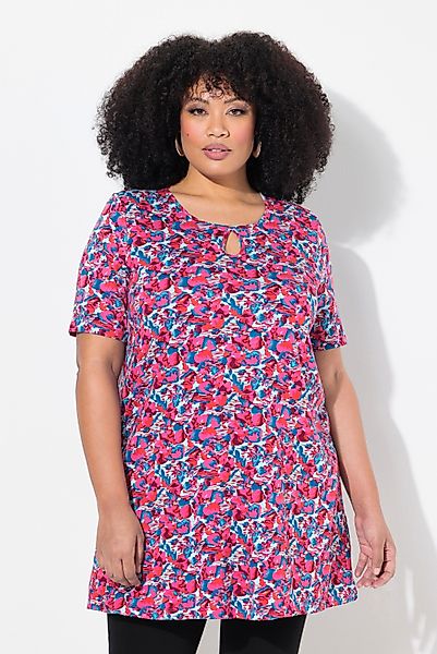 Ulla Popken Longshirt Longshirt A-Linie Rundhals günstig online kaufen