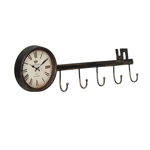 en.casa Wanduhr (»Schlüssel« Design Uhr Metall günstig online kaufen