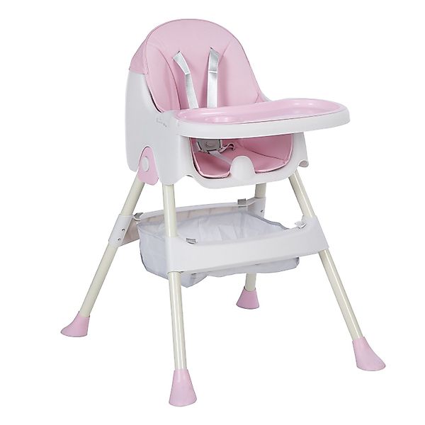 IKIDO Kinderklappstuhl Baby-Klapphochstuhl mit doppeltem Tablett günstig online kaufen