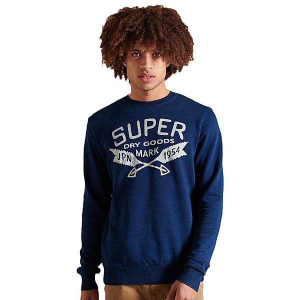 Superdry Script Style Workwear Pullover XL Indigo Mid Wash günstig online kaufen