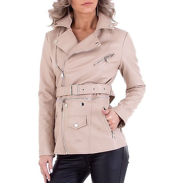 Ital-Design Lederimitatjacke Damen Freizeit (87256383) Ziertasche Bikerjack günstig online kaufen