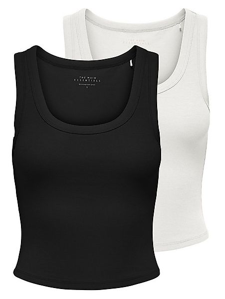 ONLY Tanktop ONLEASY S/L TANK TOP JRS 2 PACK (Packung, 2-tlg) Baumwollmisch günstig online kaufen