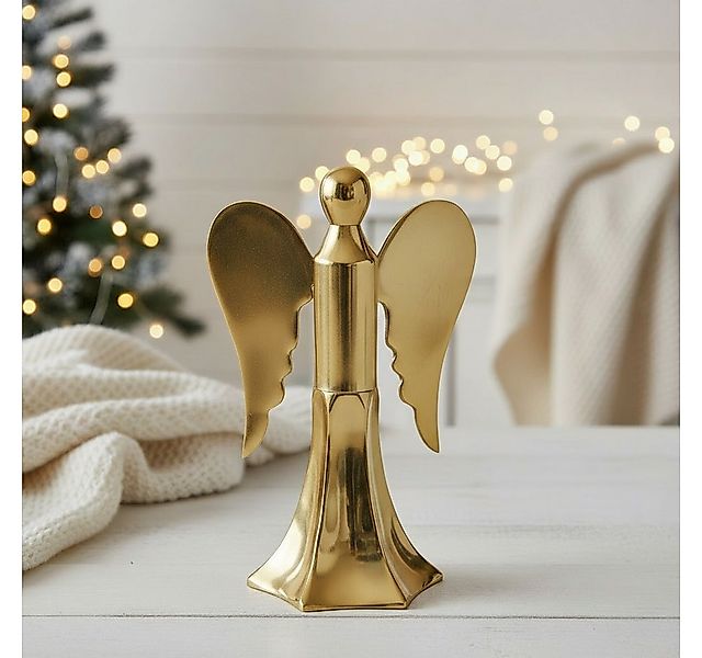 MF Weihnachtsfigur Dekoengel Angelique Gold aus Aluminium Handgefertigt Glä günstig online kaufen