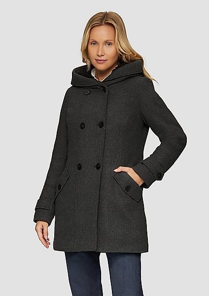 s.Oliver Wintermantel Outdoor-Mantel Strukturierter Wollmantel mit Teddyplü günstig online kaufen