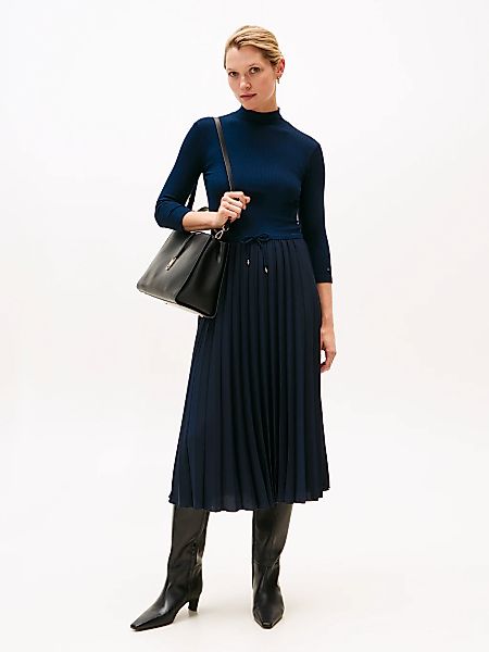 Tommy Hilfiger A-Linien-Kleid "SLIM 5X2 RIB MIX MIDI DRS" günstig online kaufen