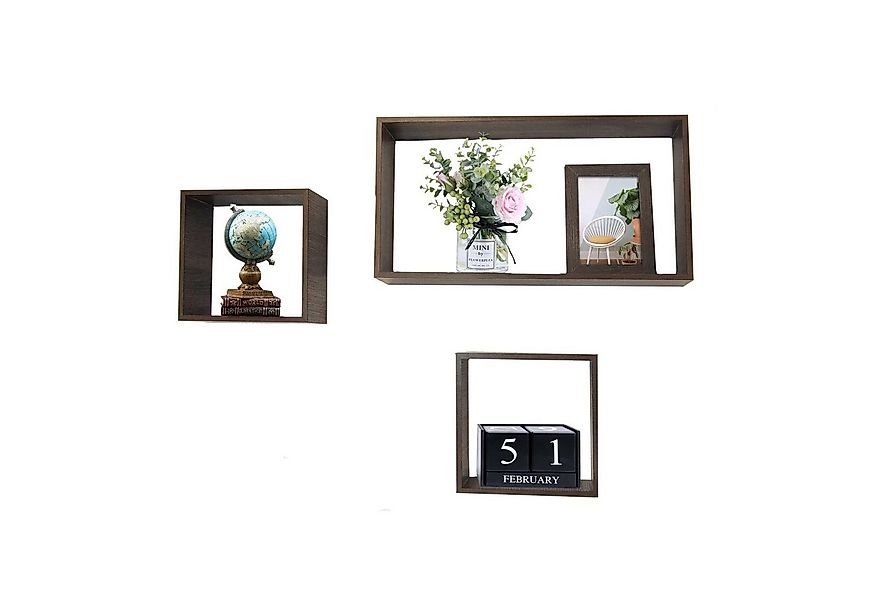 HTI-Line Wandregal Regalset 3er Viola, Set 3-tlg., Wandregale 2 verschieden günstig online kaufen