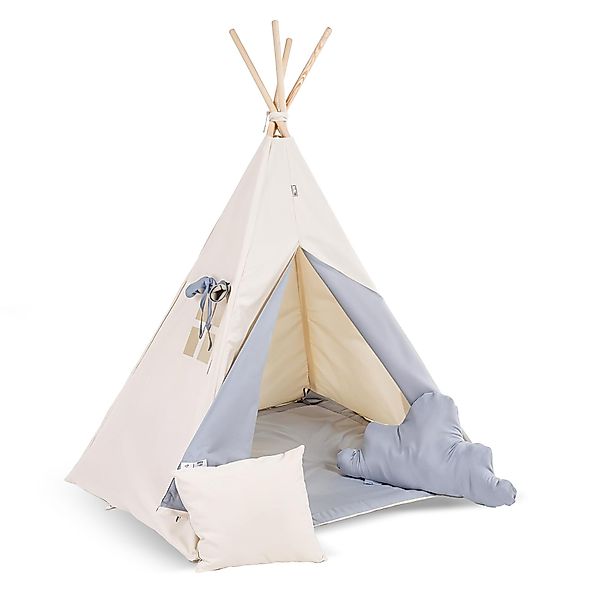 Rainbow Kids Tipi-Zelt Grauer Wolf, Personen: günstig online kaufen