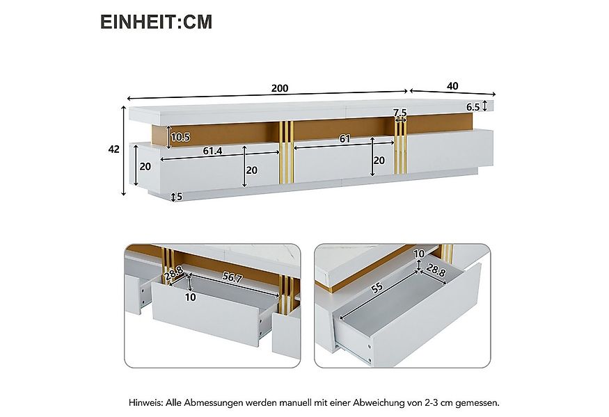 IDEASY Wohnzimmer-Set (2 St) Wohnzimmer Möbel, Moderner Luxus TV- Schrank u günstig online kaufen
