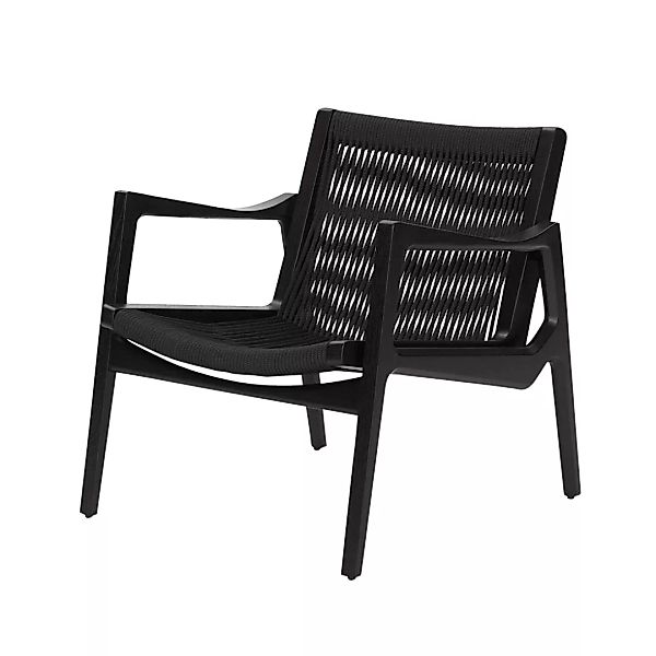ClassiCon - Euvira Lounge Chair - Eiche schwarz gebeizt/schwarze Kordel günstig online kaufen