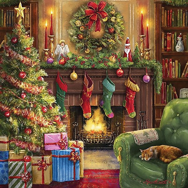 Bluebird Puzzle Puzzle Cozy Christmas Evening, günstig online kaufen