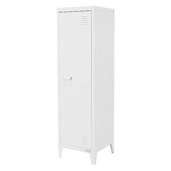 ML-Design Aktenschrank Hoch 38x38x137,5 cm Weiß Stahl Freistehender günstig online kaufen