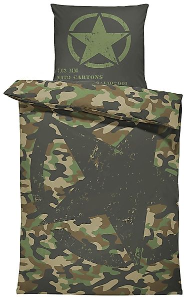 One Home Bettwäsche Camouflage, Mikrofaser, 4 günstig online kaufen