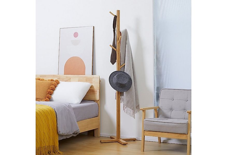 HOMCOM Kleiderständer Garderobe mit 8 Haken, (Jackenständer, 1 St., Gardero günstig online kaufen