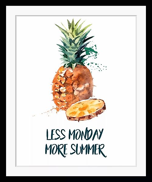 queence Bild "Montag", Ananas-Schriftzug-Humor-Obst-Obst Bilder, HD Premium günstig online kaufen