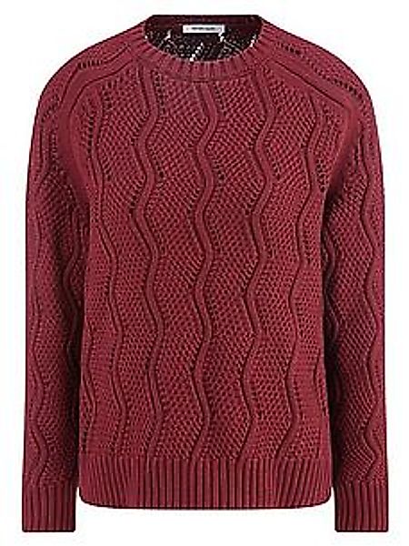 Rundhals-Pullover Peter Hahn rot günstig online kaufen