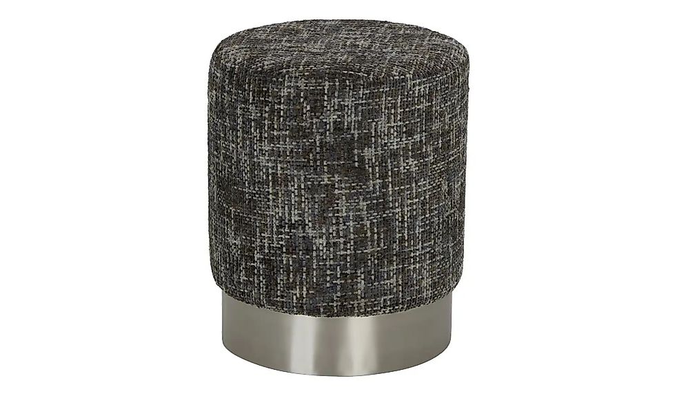Pouf  Märta ¦ grau ¦ Maße (cm): H: 47  Ø: 39 Polstermöbel > Hocker > Sitzpo günstig online kaufen