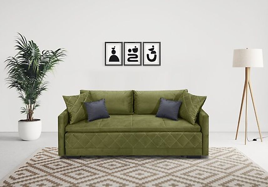 Home affaire Schlafsofa »Potsdam« mit Boxspringaufbau, Bettfunktion & Bettk günstig online kaufen