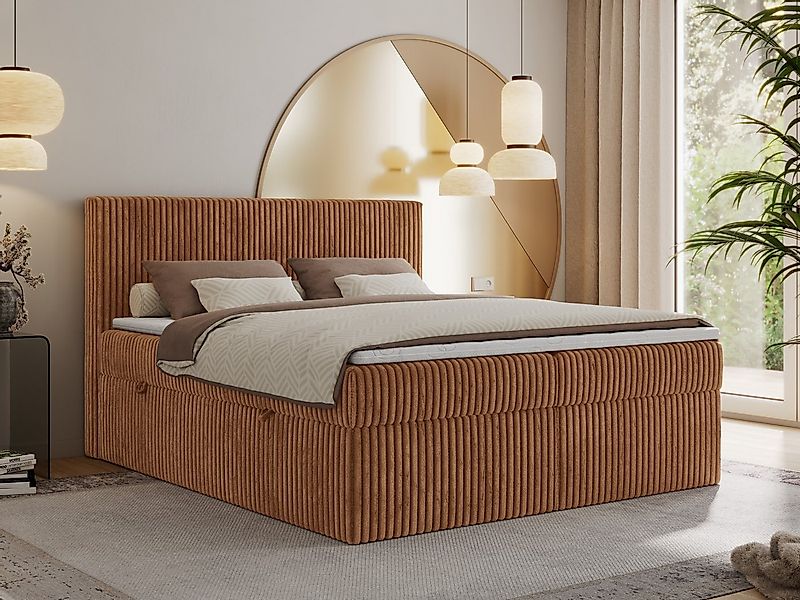 MKS MÖBEL Boxspringbett TILIANO (Packung, Set, Gepolstertes Kopfteil, Toppe günstig online kaufen