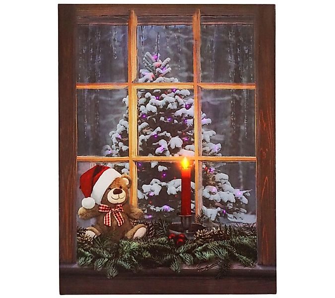abc HOME LED-Bild Teddybär, Weihnachten, LED, batteriebetrieben, 40 cm günstig online kaufen