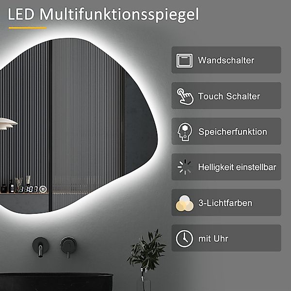 WDWRITTI Badspiegel Led 50x70 80x60 100x60 günstig online kaufen