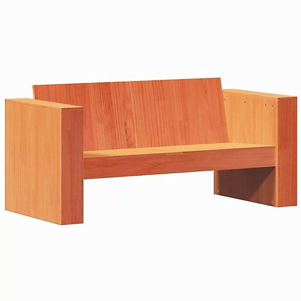 vidaXL Sofa, Gartensofa 2-Sitzer Wachsbraun 134x60x62 cm Massivholz Kiefer günstig online kaufen