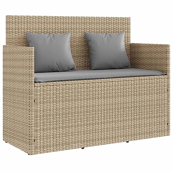 vidaXL Gartenbank Gartenbank mit Kissen Beige günstig online kaufen
