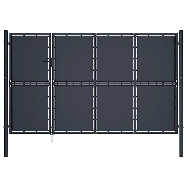 vidaXL Gartentor Stahl 350 x 150 cm Anthrazit 144538 günstig online kaufen