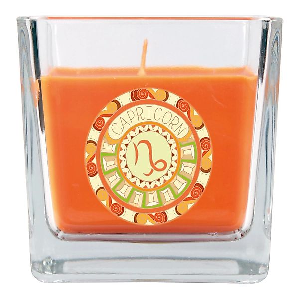 HS Candle Duftkerze & Glas Sternzeichen Honigmelone 50 Stunden Steinbock günstig online kaufen