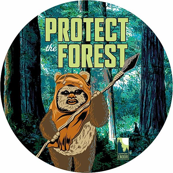 Komar Vliesfototapete Dot Star Wars Protect the Forest selbstklebend Ø 125 günstig online kaufen