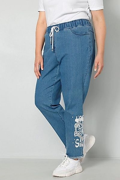 MIAMODA Leggings Jeans-Joggpants Saumdruck Elastikbund günstig online kaufen