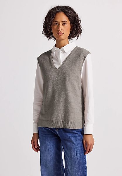 STREET ONE Kurzarmpullover, aus softem Materialmix günstig online kaufen