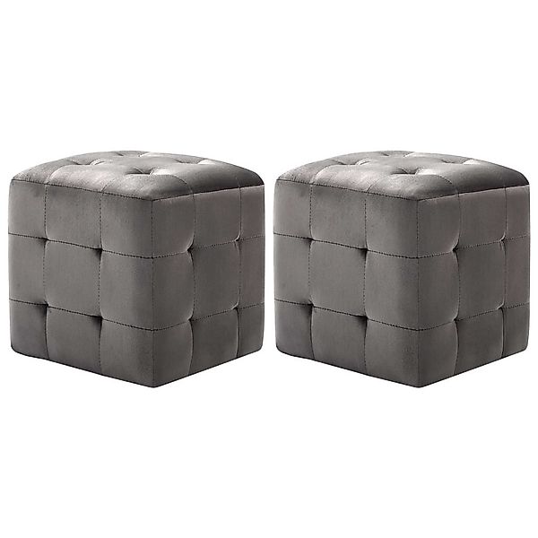 vidaXL Polsterhocker Pouf 2 Stk. Grau günstig online kaufen