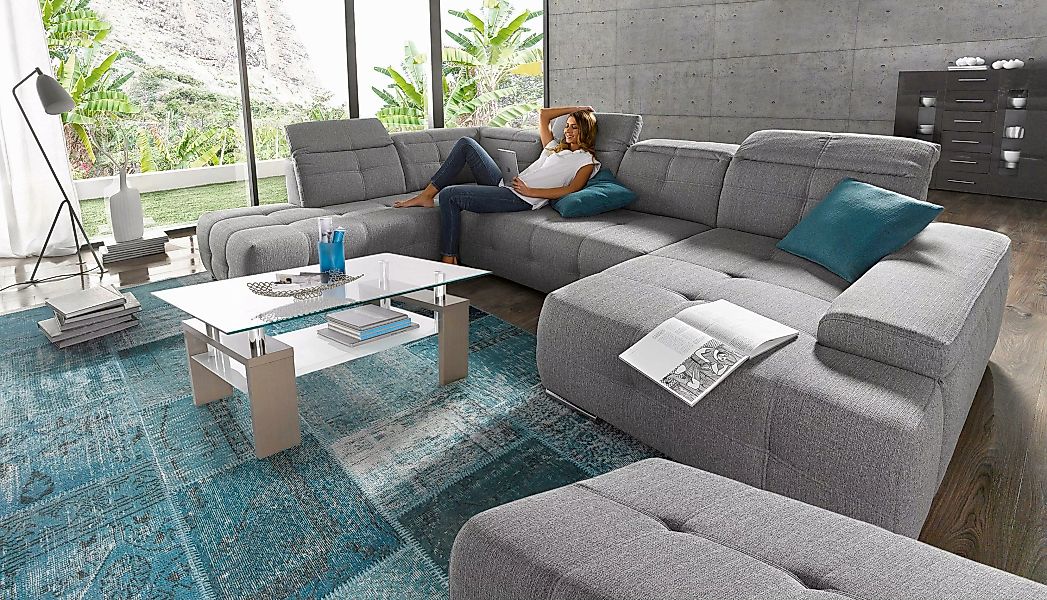 sit&more Wohnlandschaft "Mistral U-Form", wahlweise mit Bettfunktion, inklu günstig online kaufen