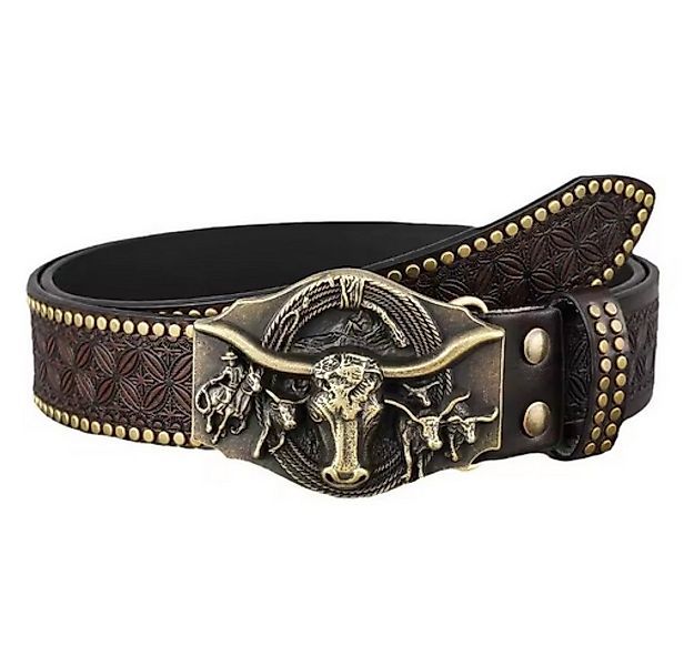 Ware aus aller Welt Koppelgürtel Western Gürtel in Lederoptik Longhorn Schn günstig online kaufen