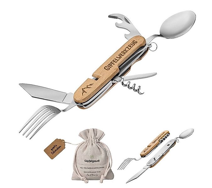 Gipfelgaudi Taschenmesser All-in-One Camping Besteck: ideal zum Wandern, Pi günstig online kaufen