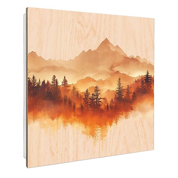 Banjado Schlüsselkasten mit Holzfront 30x30cm Weiß Scharnier Links 50 Haken günstig online kaufen