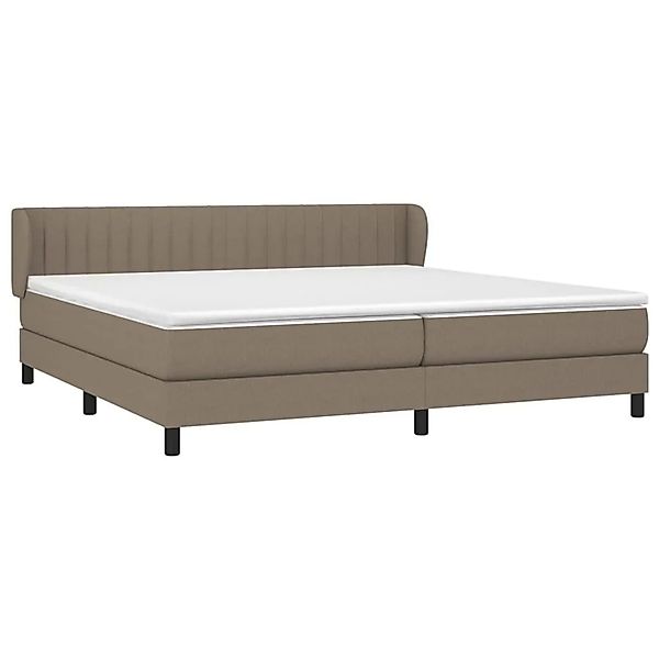 vidaXL Boxspringbett mit Matratze Taupe 200x200 cm Stoff 3126433 günstig online kaufen