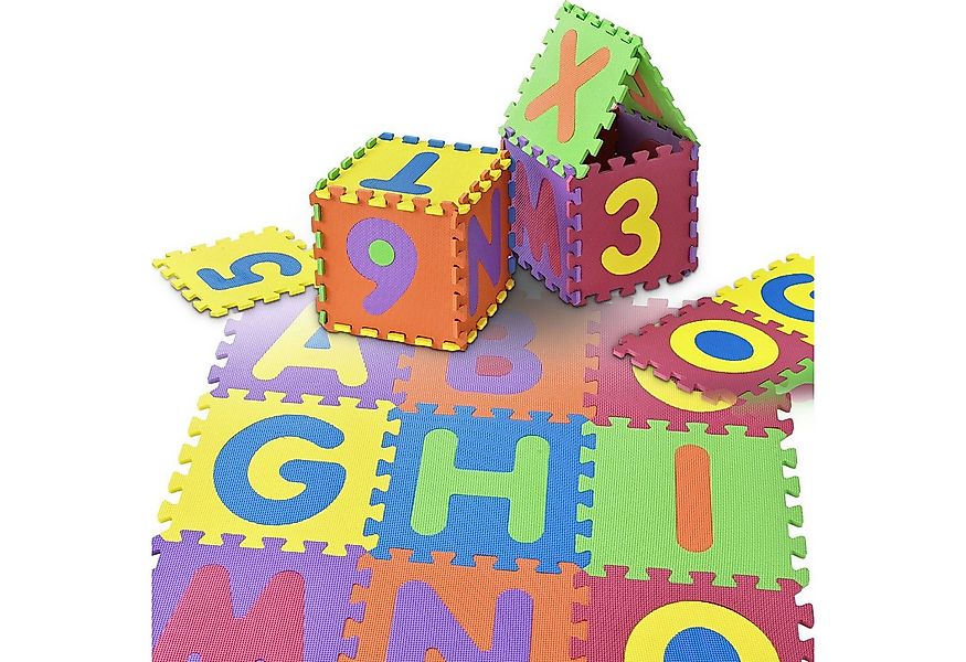 Juskys Puzzlematte Kim, mit Buchstaben und Zahlen, von A - Z und 0 - 9 günstig online kaufen