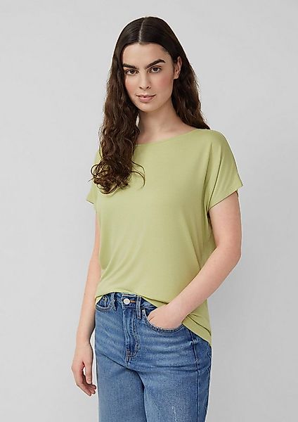 s.Oliver Kurzarmshirt T-Shirt Fließendes Jersey-Shirt mit überschnittenen S günstig online kaufen