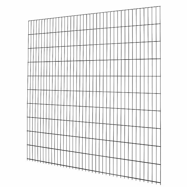 Doppelstabmattenzaun Metall 203 cm x 201 cm Anthrazit günstig online kaufen