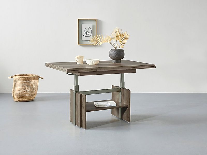 HELA Couchtisch Funktionscouchtisch Henner, höhenverstellbar und ausziehbar günstig online kaufen