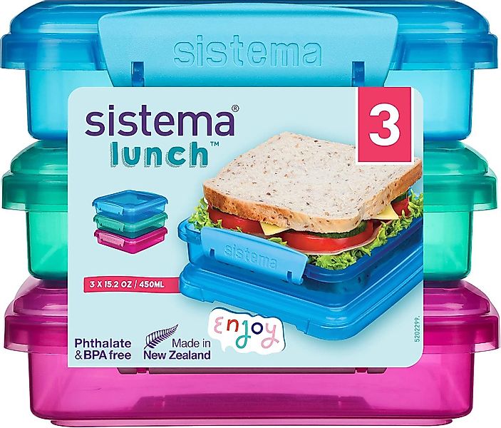 sistema Aufbewahrungsbox Sistema Lunch-Sandwich-Boxen, 450 ml, günstig online kaufen