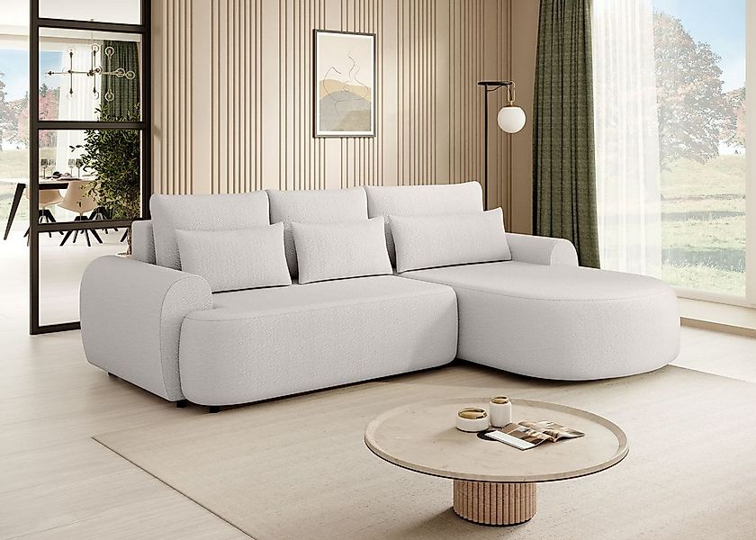 Beautysofa Ecksofa mit Schlaffunktion Olivio, mit Wellenfedern, gepolsterte günstig online kaufen