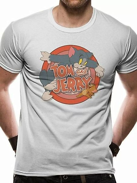 Warner Bros. T-Shirt TOM and JERRY T-Shirt weiß Logo Herrengrößen M L XL XX günstig online kaufen
