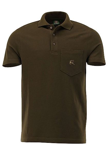 OS Trachten Poloshirt Balun Kurzarm Jagdshirt mit Hirsch-Stickerei auf der günstig online kaufen